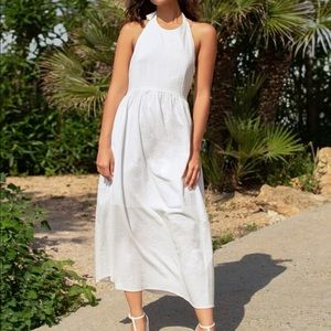 4/$20 Backless Solid Halter Neck Dress